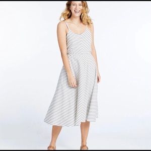 Brand New LL Bean Signature Blue & White Striped Dress - Size 12